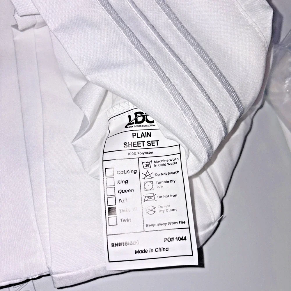 Lux Decor Collection 4-Piece Plain Sheet Set - Twin XL